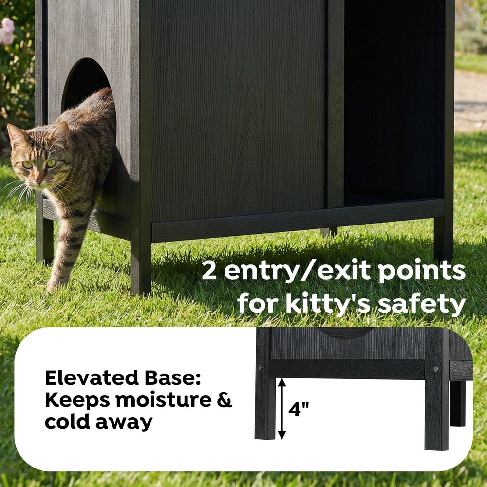 Veehoo: intérieur spacieux pour chats en plein air.