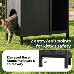 Veehoo: intérieur spacieux pour chats en plein air.