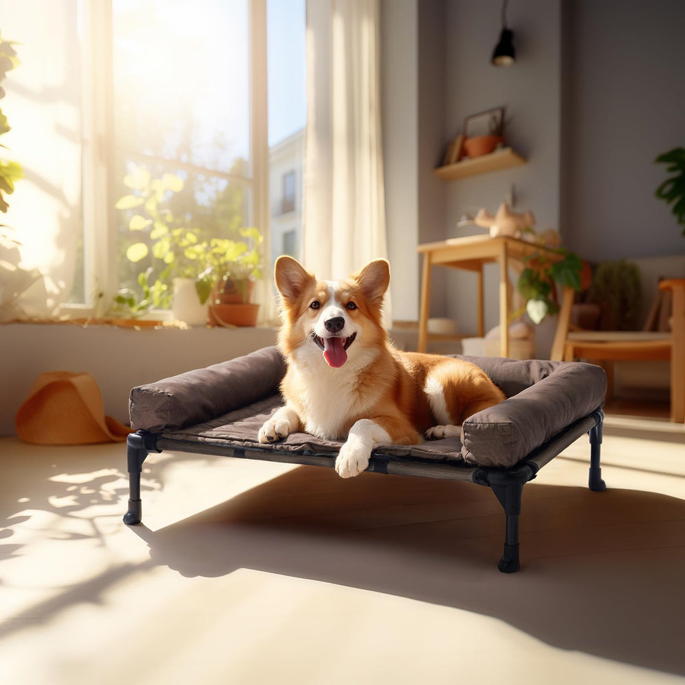 Veehoo lit chien elevé nettoyage facile: surface résistante et entretien rapide