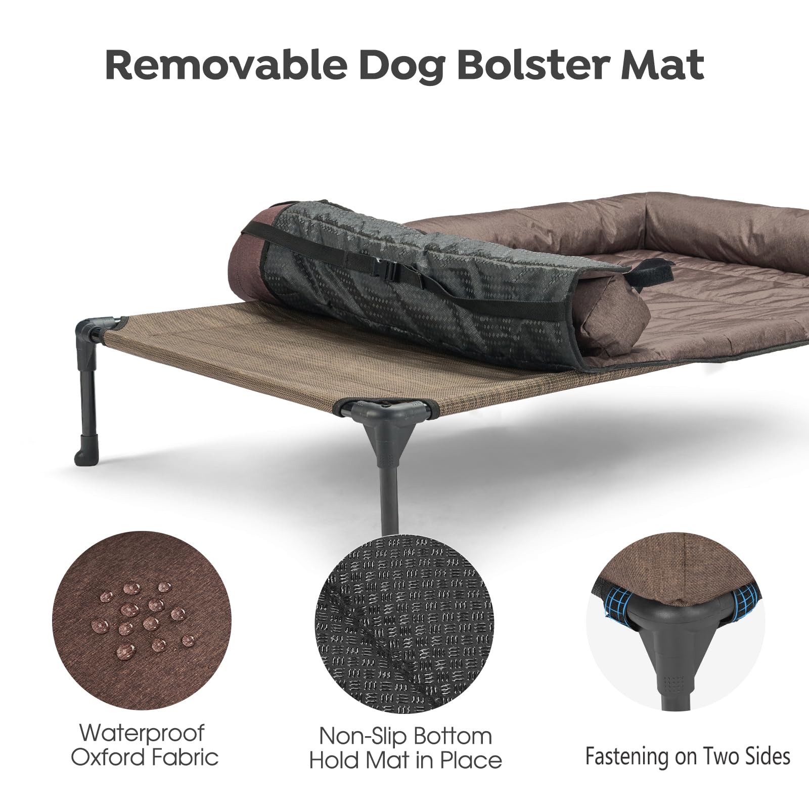 Veehoo lit chien elevé pieds antiglisse: stabilité renforcée pour l'extérieur