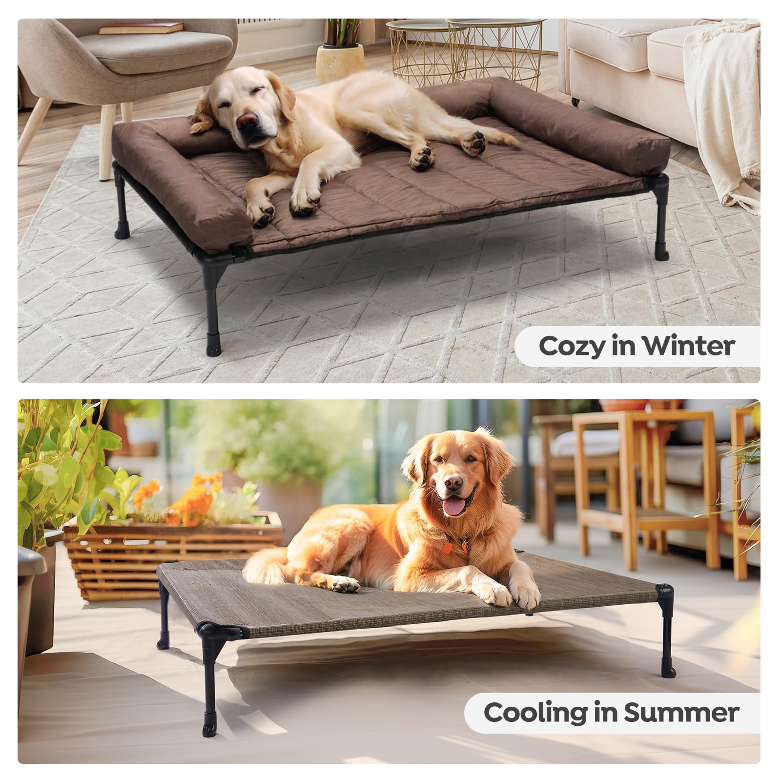 Veehoo lit chien elevé usage interieur exterieur: pratique et polyvalent