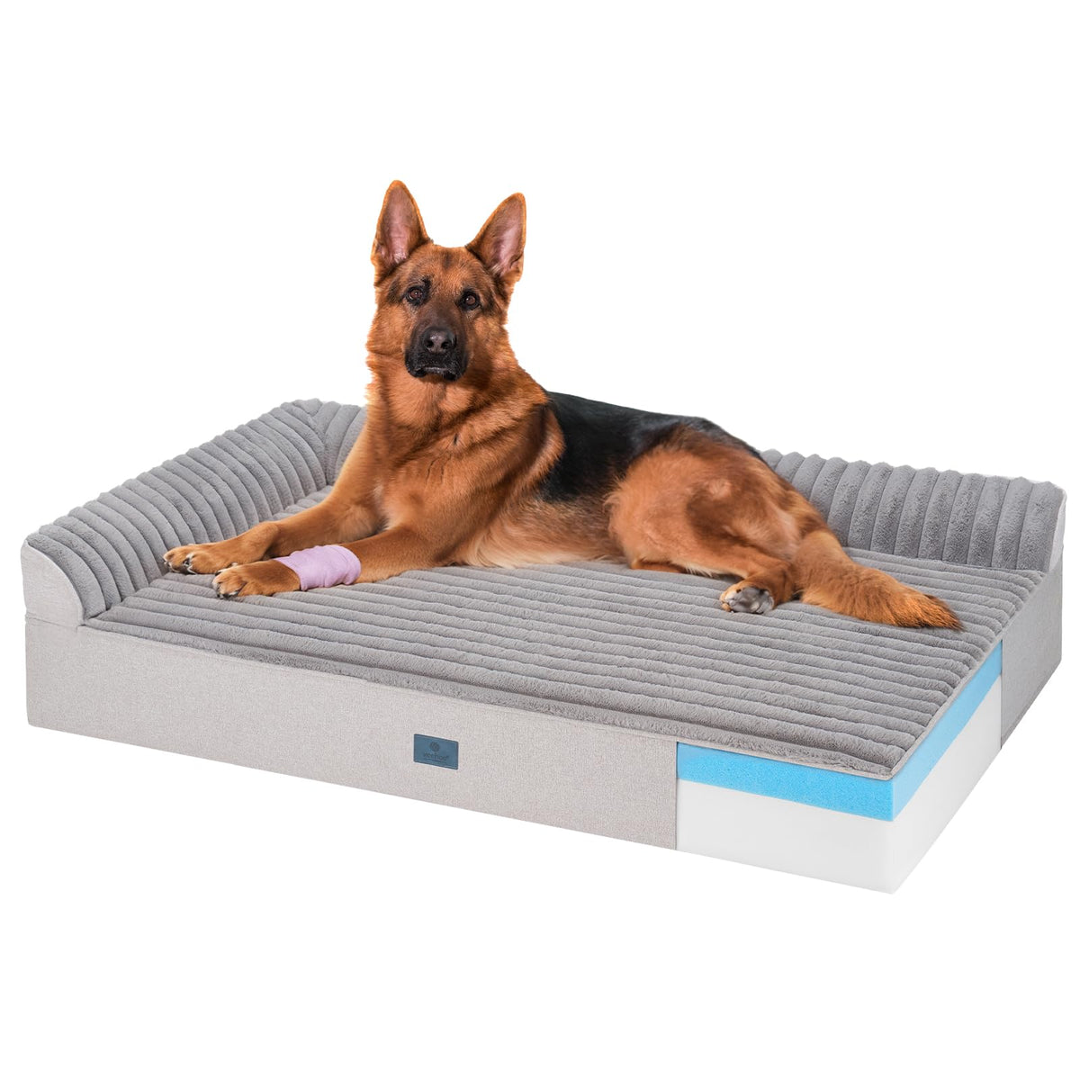 Lit chien orthopédique Veehoo 7 pouces offrant un soutien articulaire.
