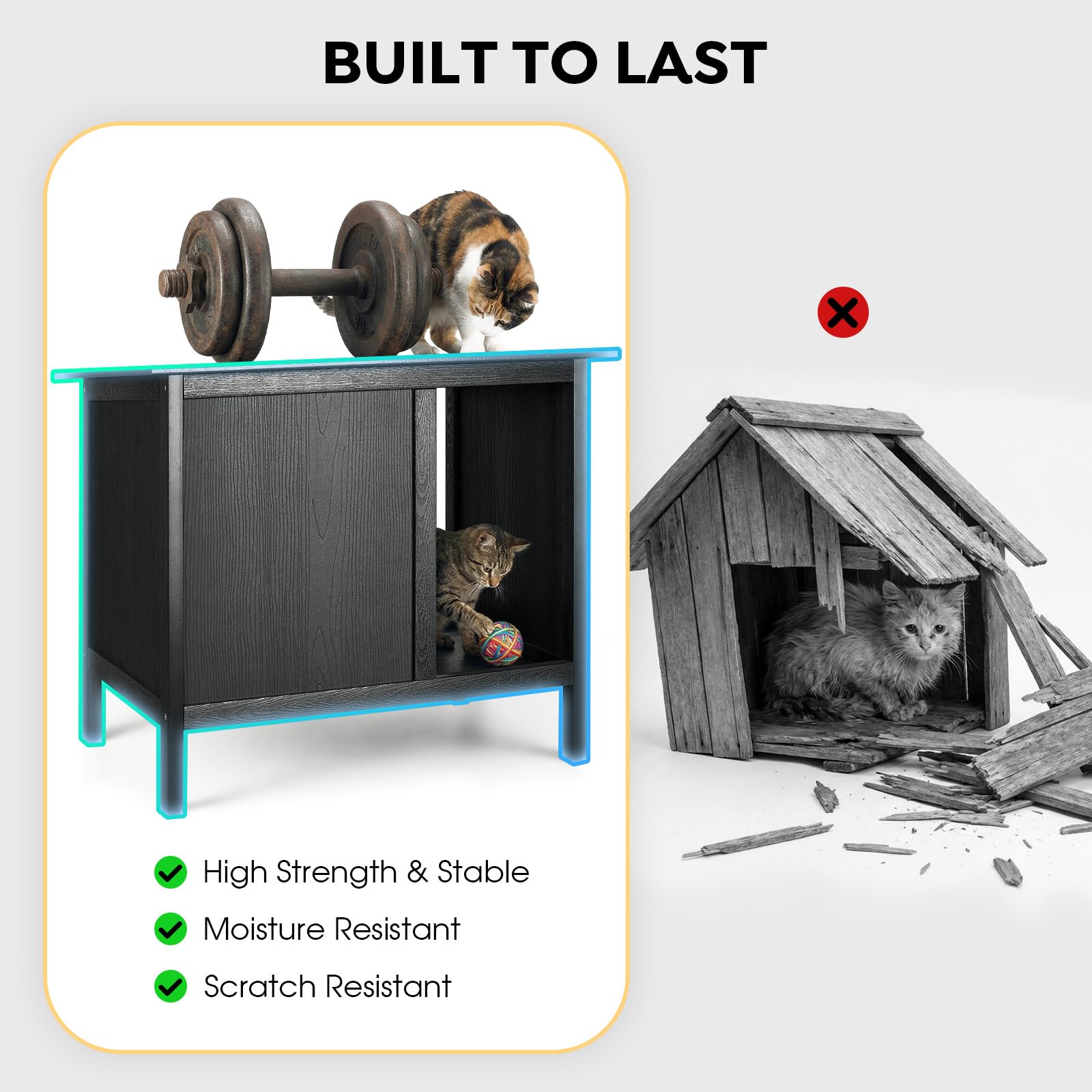 Veehoo Portes double entrées : sécurité et surveillance facilitées pour les chats.