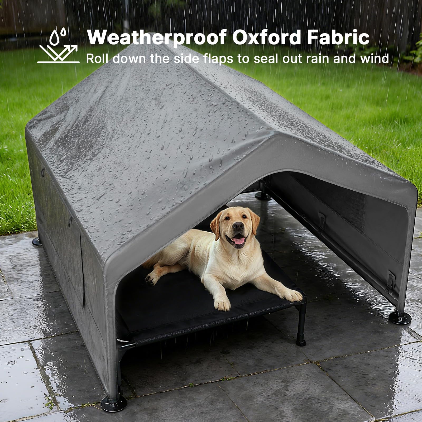 Veehoo-protection-vent-pluie-anti-uv, abri durable contre intempéries.