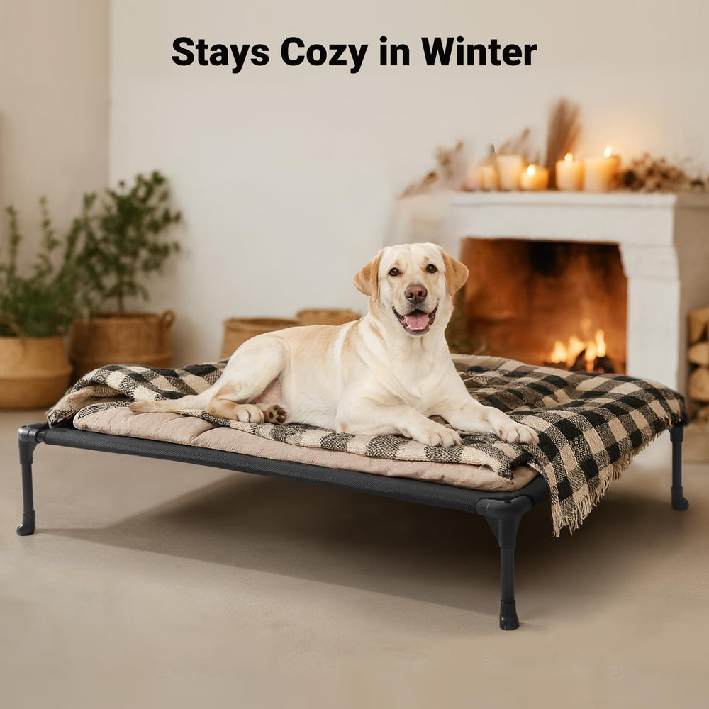 Structure triple connecteur stabilisant le lit pour chiens actifs