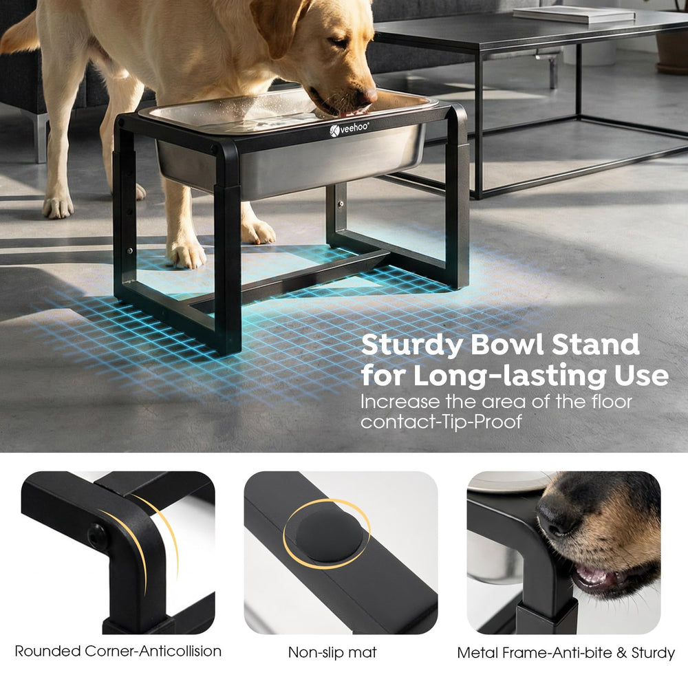Support élevé Veehoo à 31 cm, adapté pour chiens de grande taille