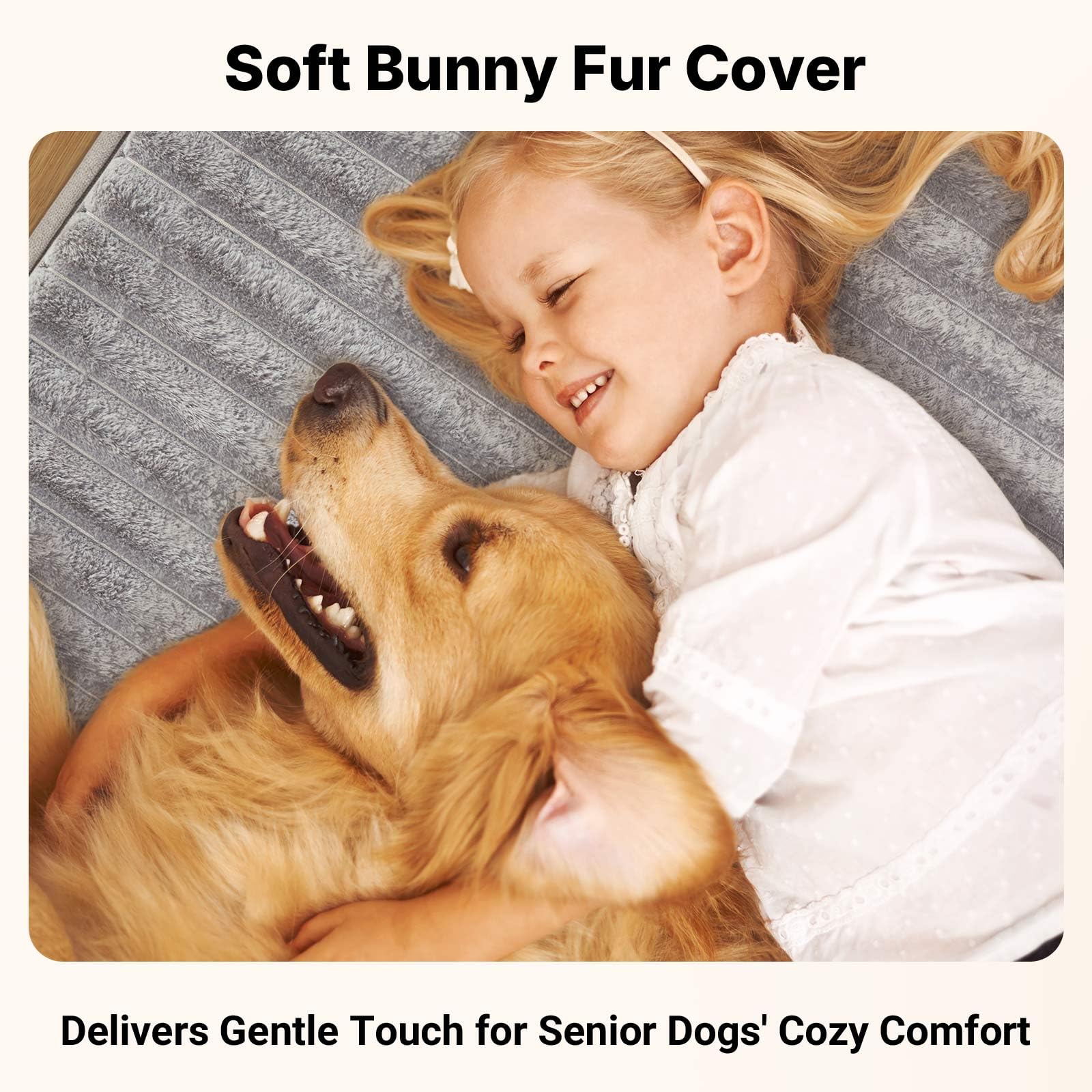 Surface en peluche luxueuse Veehoo pour un sommeil doux et apaisé.
