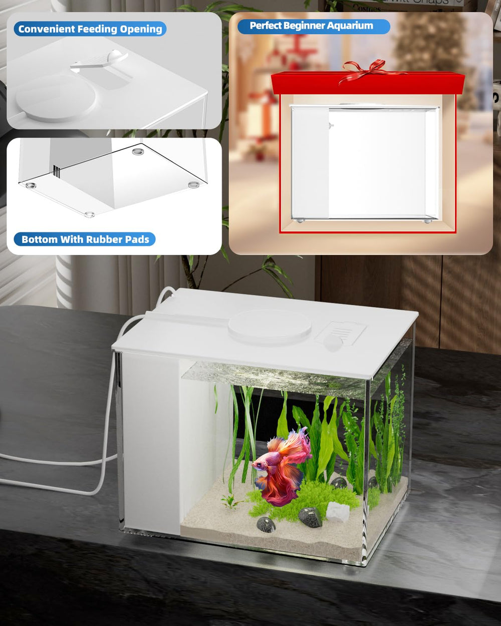Éclairage LED Vehipa à 3 couleurs pour ambiance et plantes.