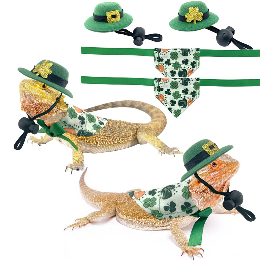 Vehomy chapeau dragon barbu Saint-Patrick pour petit animal, look festif et sûr