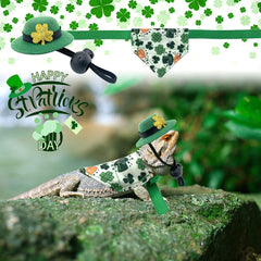 Vehomy chapeau lézard Saint-Patrick vert, ajustable et léger pour lézard
