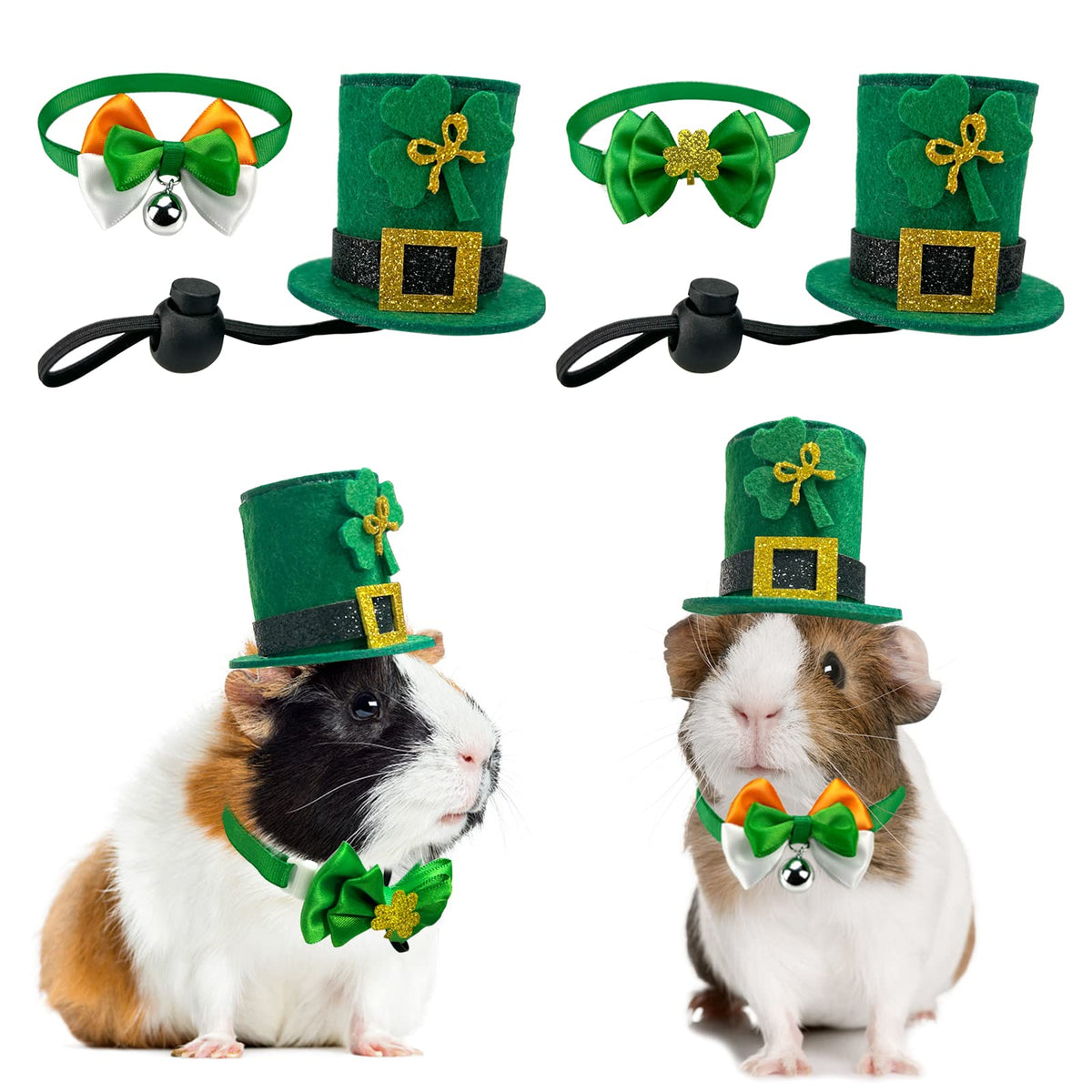 Vehomy chapeau Saint-Patrick pour petits animaux, parfait pour les séances photo festives.