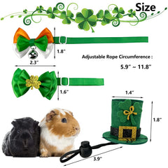 Vehomy noeud Saint-Patrick pour petits animaux, ajoutant un style festif et charmant.