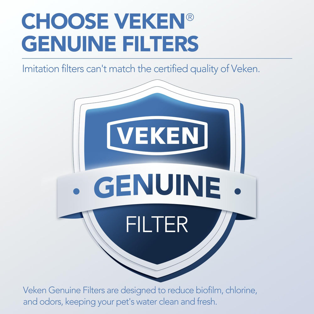 Filtre Veken pour fontaine chat 84oz: purification efficace des impuretés.