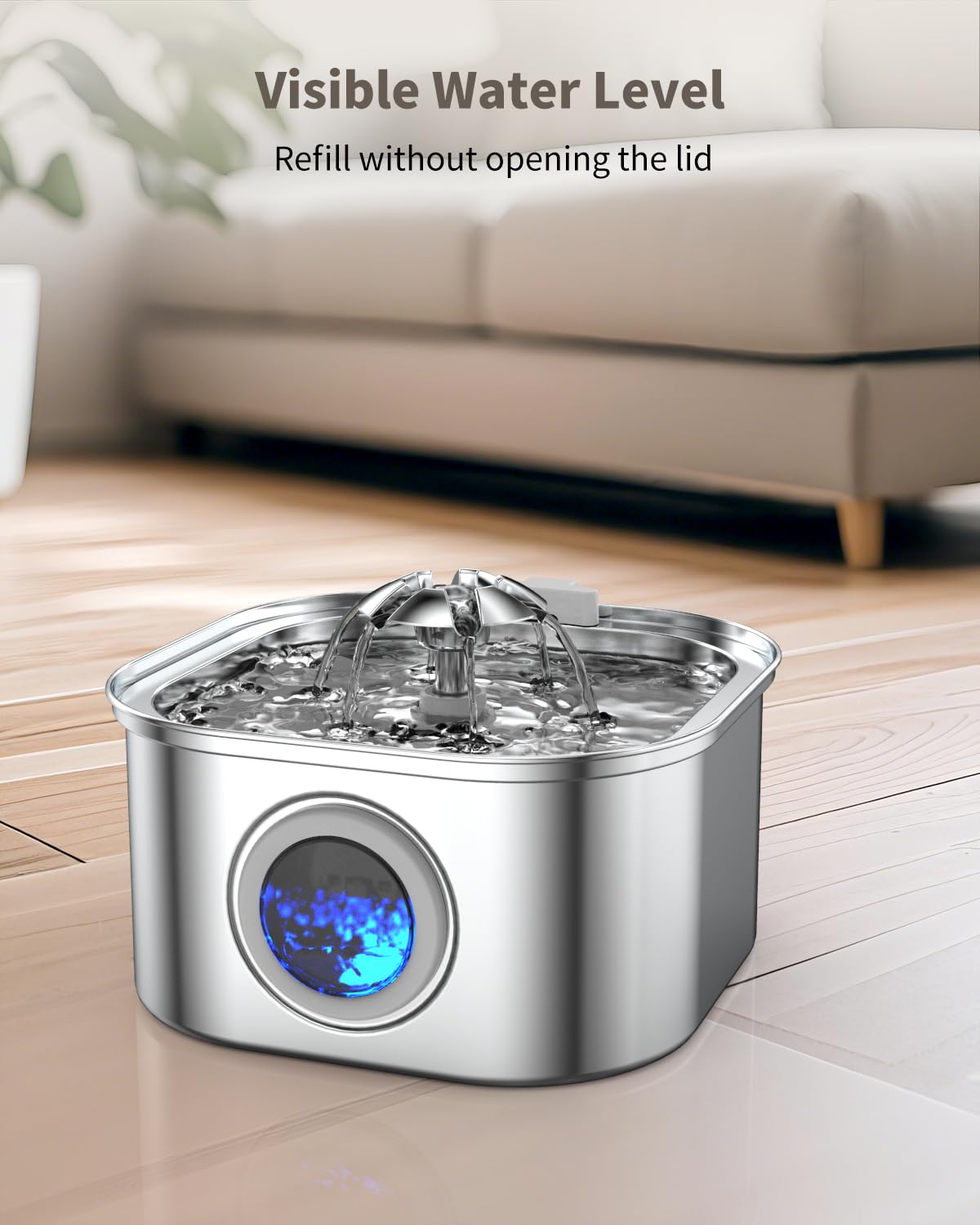 Vekonn fontaine-eau-chat-bec-fleur-detachable, flux doux attirant les animaux.