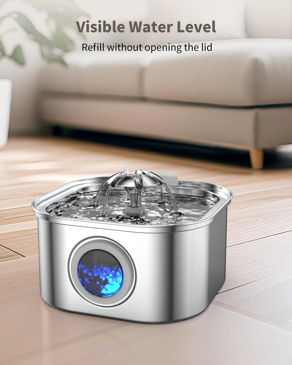 Vekonn fontaine-eau-chat-bec-fleur-detachable, flux doux attirant les animaux.