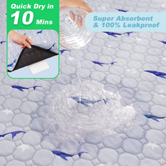 Velvopet Tapis lavables avec fond anti-fuite et anti-glisse pour sécurité.