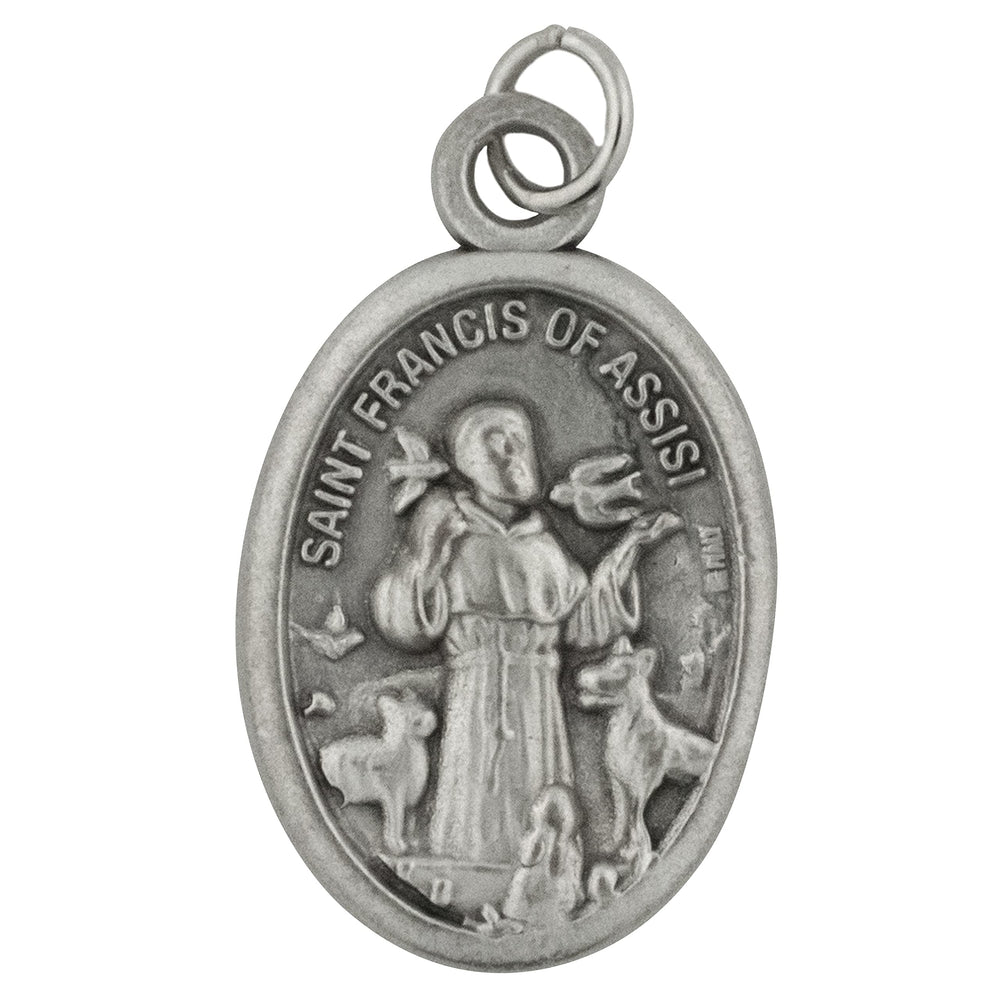 Médaille Saint François pour cage animale par Venerare, ajout décoratif et durable.