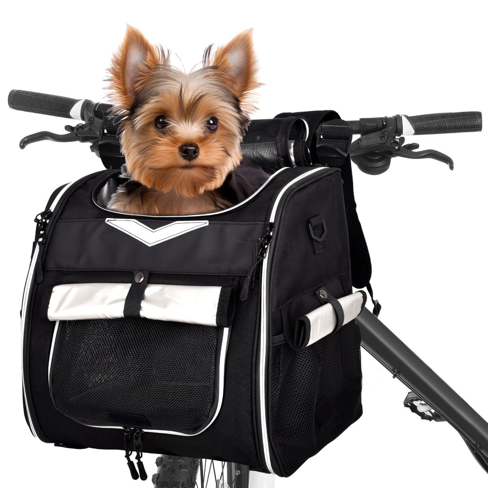 VENFOREST Panier vélo chien avant offre stabilité sécurisée pour petites races.