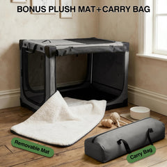 Veraste cage voyage chien pliable, sac de rangement inclus