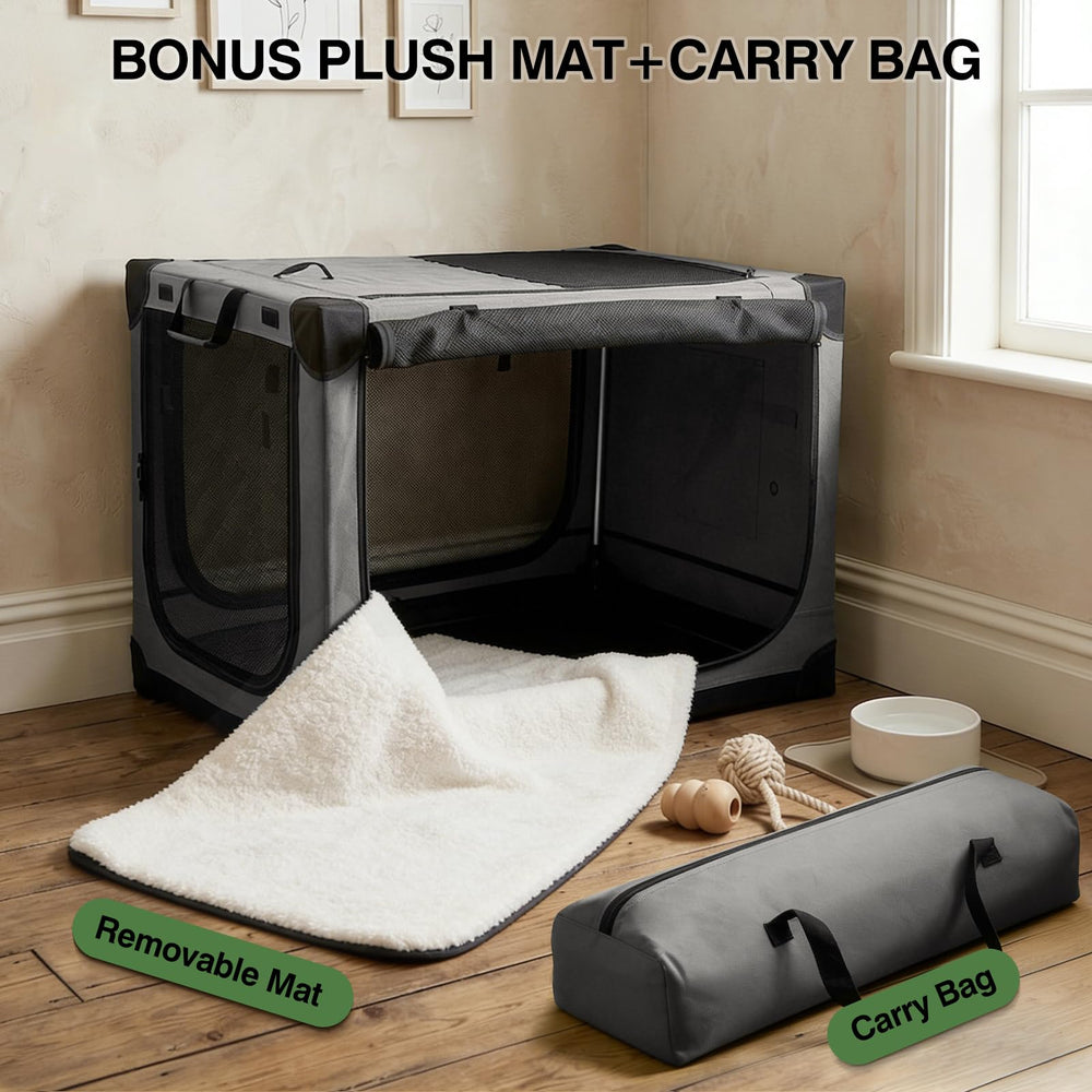 Veraste caisse-chien fermetures securite, pratique pour trajets et apprentissage.