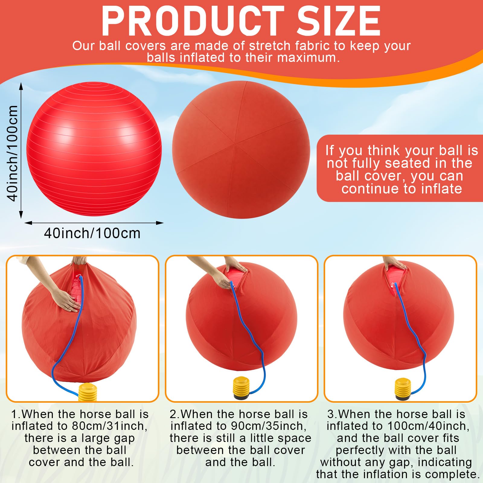 Housse rouge protectrice pour balle VercanMonth et meilleure visibilité pendant l'entraînement.