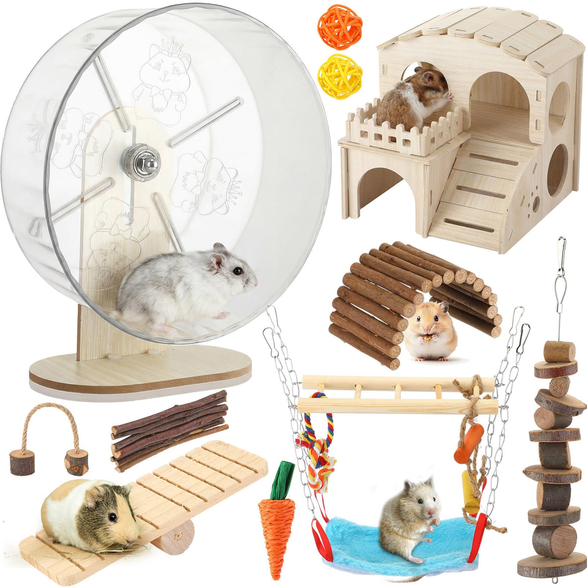 VercanMonth: maison hawaïenne en bois, espace chaleureux pour hamster et petits rongeurs.