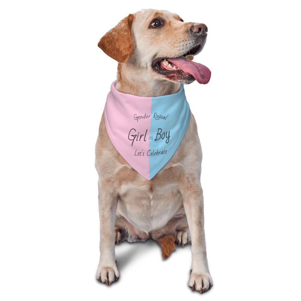 Bandana triangle Vercosee pour chien, annonce de genre et souvenir photo