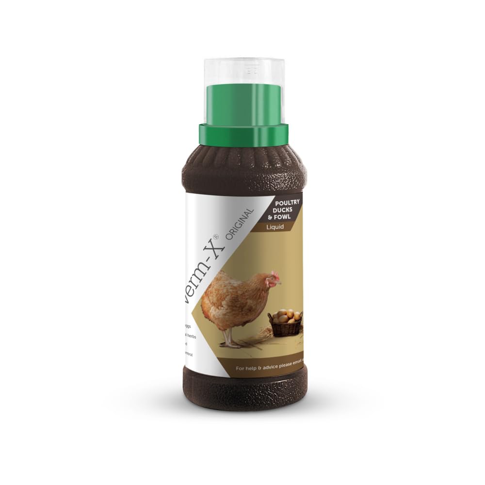 Verm-X Liquide pour poules — bouteille 250 ml, protection intestinale naturelle.