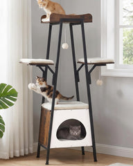 VERSASKY Arbre-chat 46 pouces, grand perchoir pour félins de grande taille.