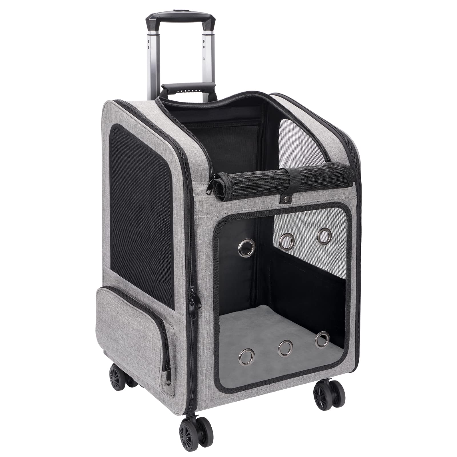 VERSMELO Sac à dos pour animaux avec roues, espace généreux pour les trajets.