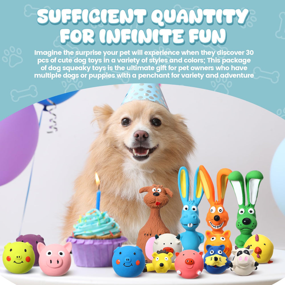 vertintong ensemble 30 jouets sifflants: variété pour chiens
