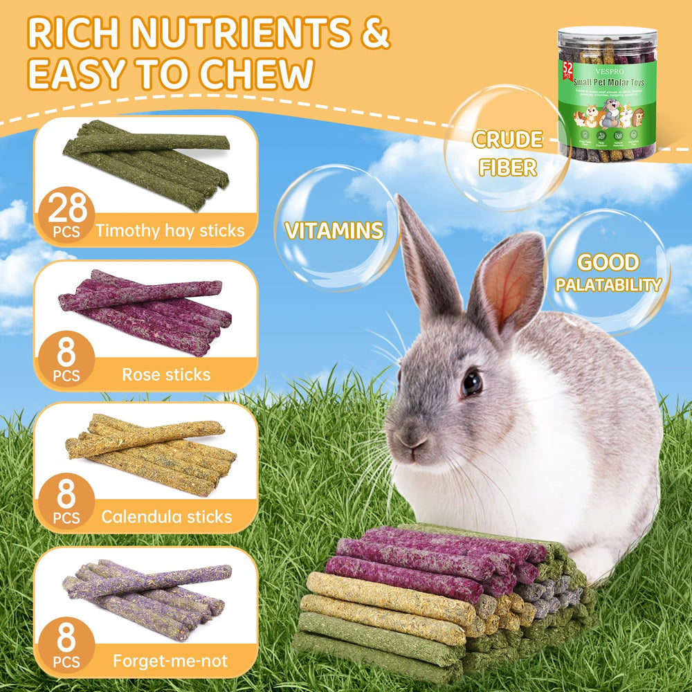 VESPRO bâtonnets foin Timothy naturel – fibres élevées et soutien potentiel