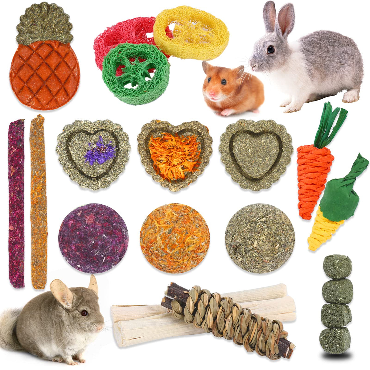 Jouet VESPRO pour lapin – ananas, stimulation sensorielle et activité de mastication