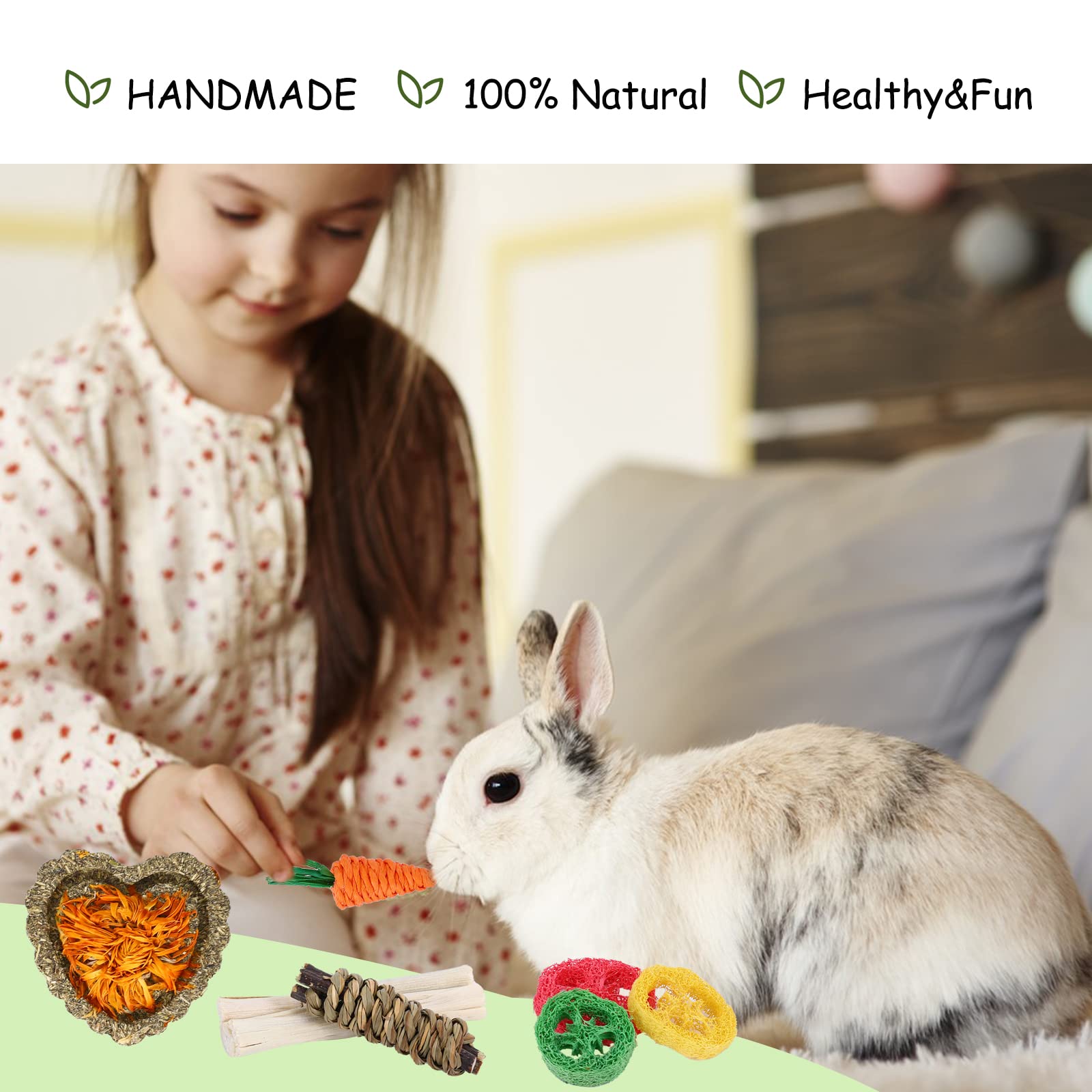 Jouet VESPRO pour lapin – balle foin timothy, amusante et adaptée à la mastication
