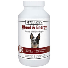 Vet Classics Blood & Energy – bouteille, soutien potentiel à l'endurance du chien.
