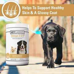 Vet Classics Omega 3-6-9 – poil-brillant-chat, pelage éclatant.