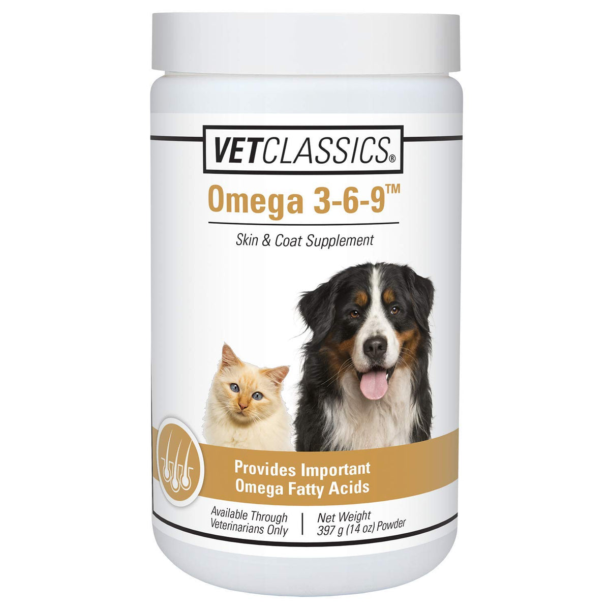 Vet Classics Omega 3-6-9 – poil-sante-poudre, pelage doux et sain.