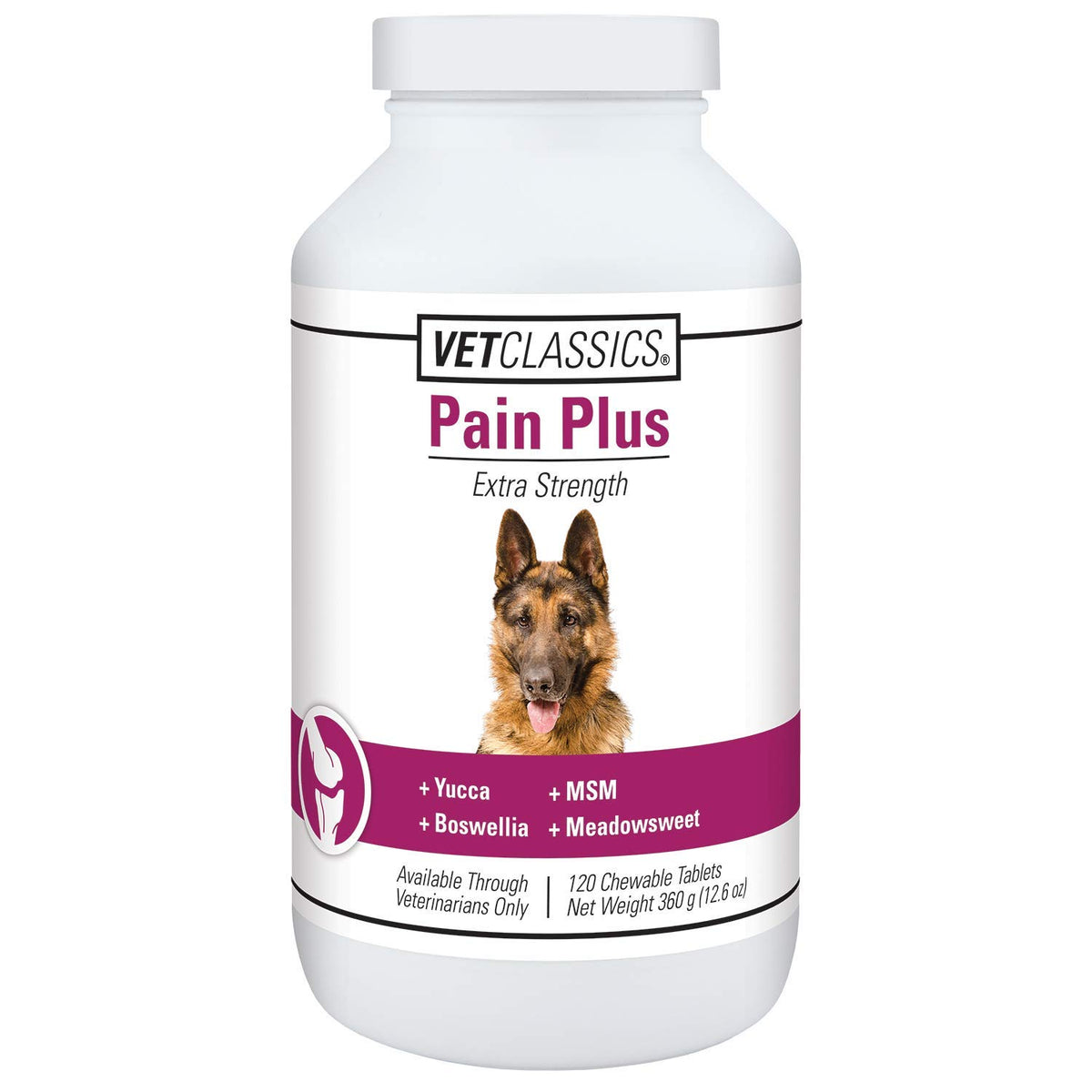 Vet Classics Pain Plus – boîte de comprimés facile à utiliser pour chien actif.