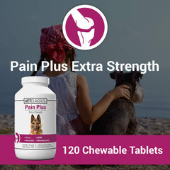 Pain Plus – tablettes masticables Vet Classics faciles à donner après l’exercice.