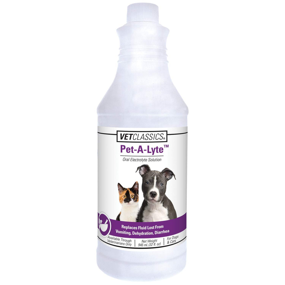 Vet Classics Pet-A-Lyte: flacon-bouteille-32oz prêt à l’emploi pour chiens et chats.
