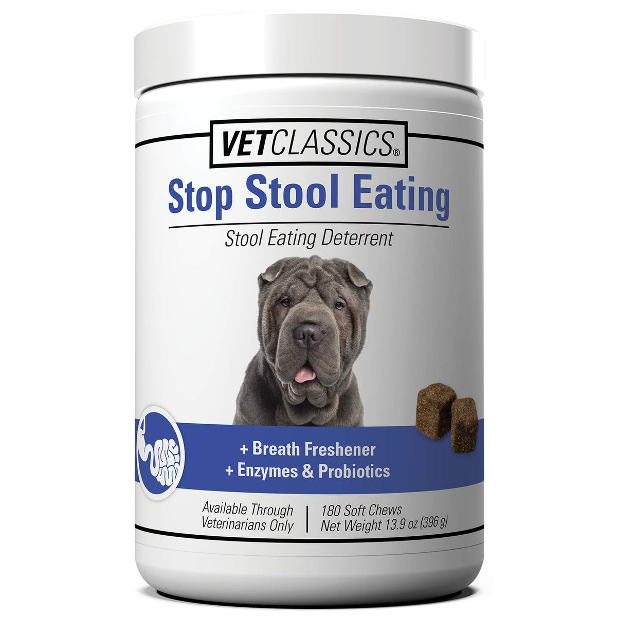 Vet Classics Stop Stool Eating – friandises molles pour chiens, limitent l’ingestion de selles.