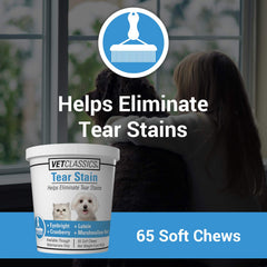 Vet Classics – bouteille de compléments pour taches lacrymales chat, usage domestique