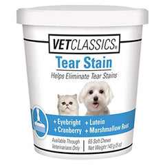 Vet Classics – bouteille de compléments pour taches lacrymales chien, effet potentiel sur les yeux