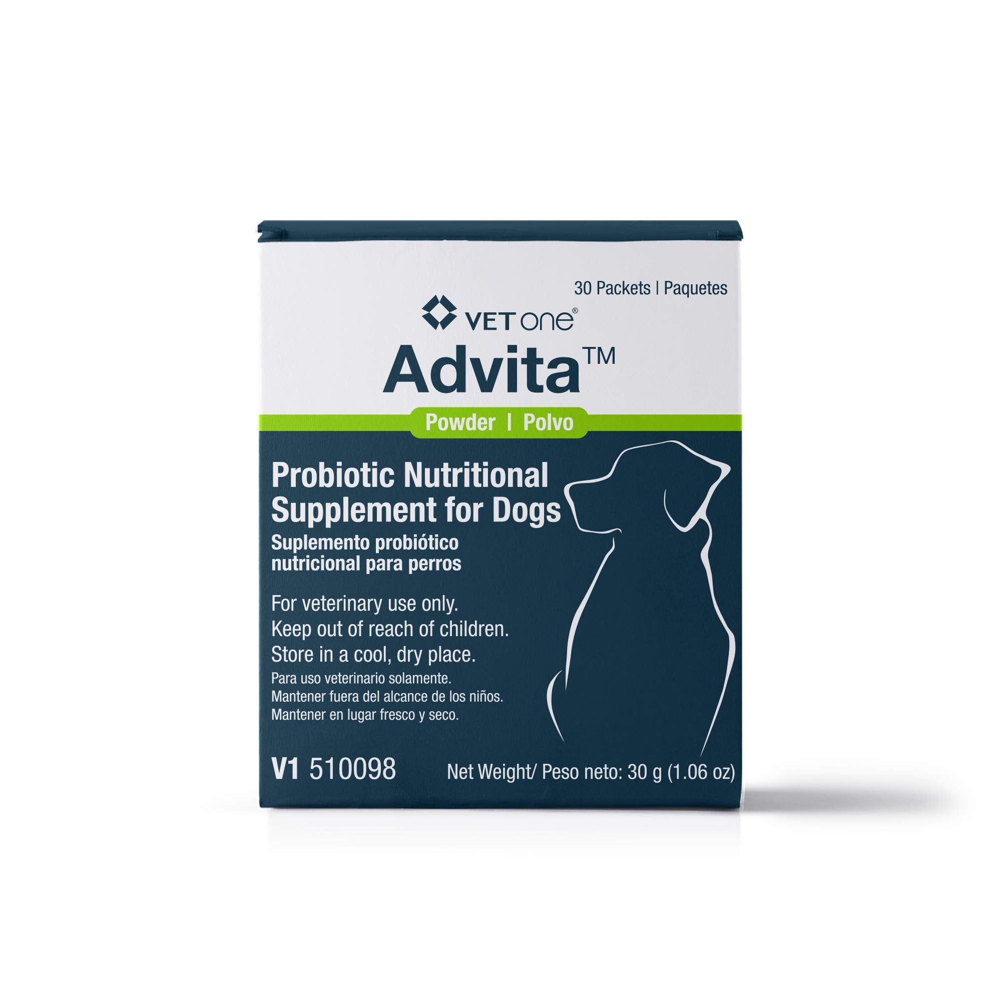 Vet One Advita sachet-probiotique chien, emballage pratique et dosage facile.
