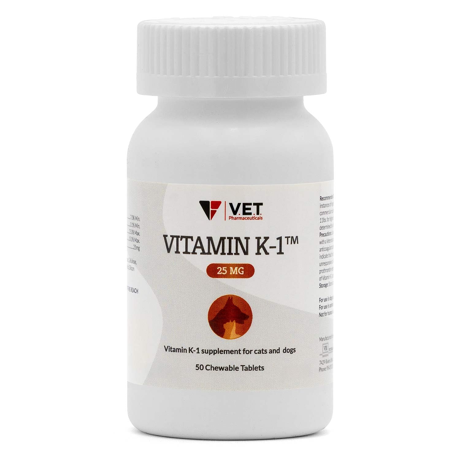 Vitamine K1 V.E.T. PHARMACEUTICALS, comprimé masticable facile à donner