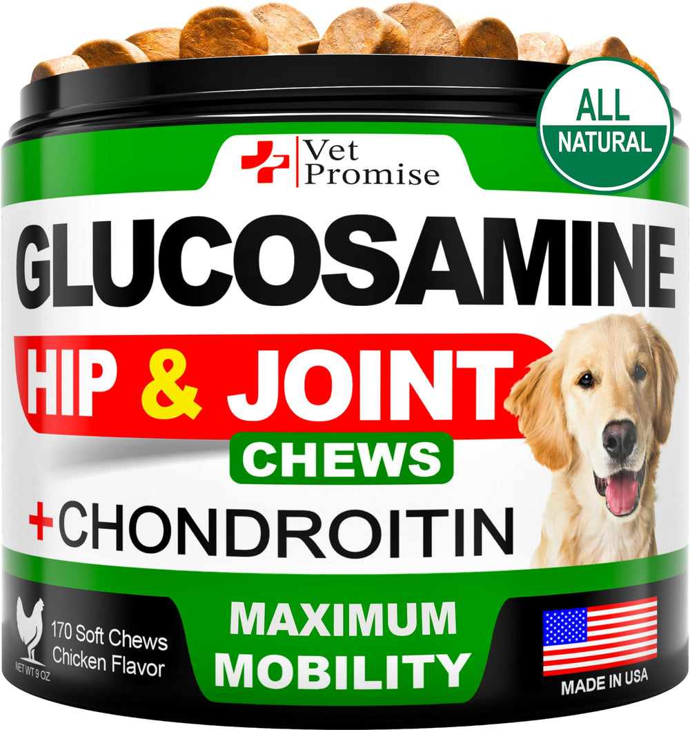 Vet Promise glucosamine pour chien – bouchées mobilité soutenant les hanches et les articulations.