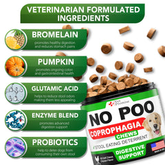Vet Promise No Poo Chews - ingrédients naturels sans sucres ajoutés et additifs
