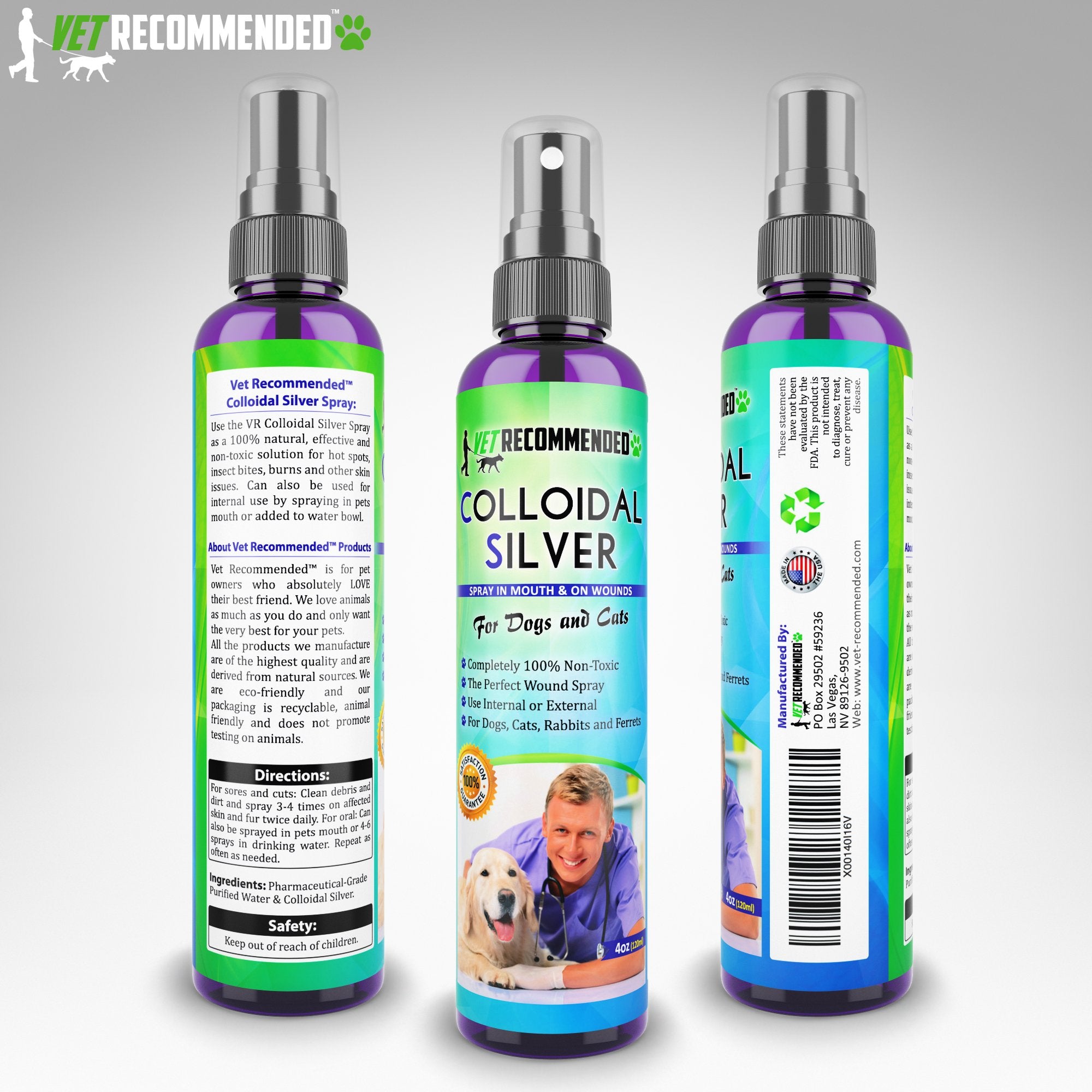 Vet Recommended Argent Colloïdal: routine de soin simple et pratique.