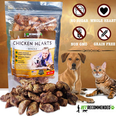 Vet Recommended coeurs de poulet séchés – produit fabriqué aux États-Unis pour traçabilité