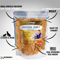 Vet Recommended : poulet entier séché, ingrédient unique et naturel pour chien.